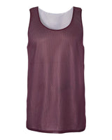 Badger Men's Pro Mesh Reversible Tank Top. 8529 - Maroon/ White
