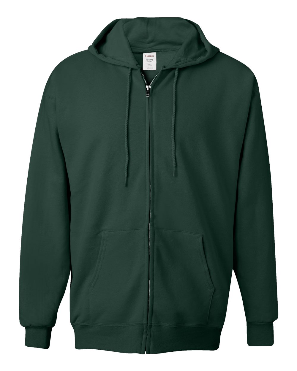 Hanes Unisex Ultimate Cotton® Full-Zip Hooded Sweatshirt. F280 - Deep Forest