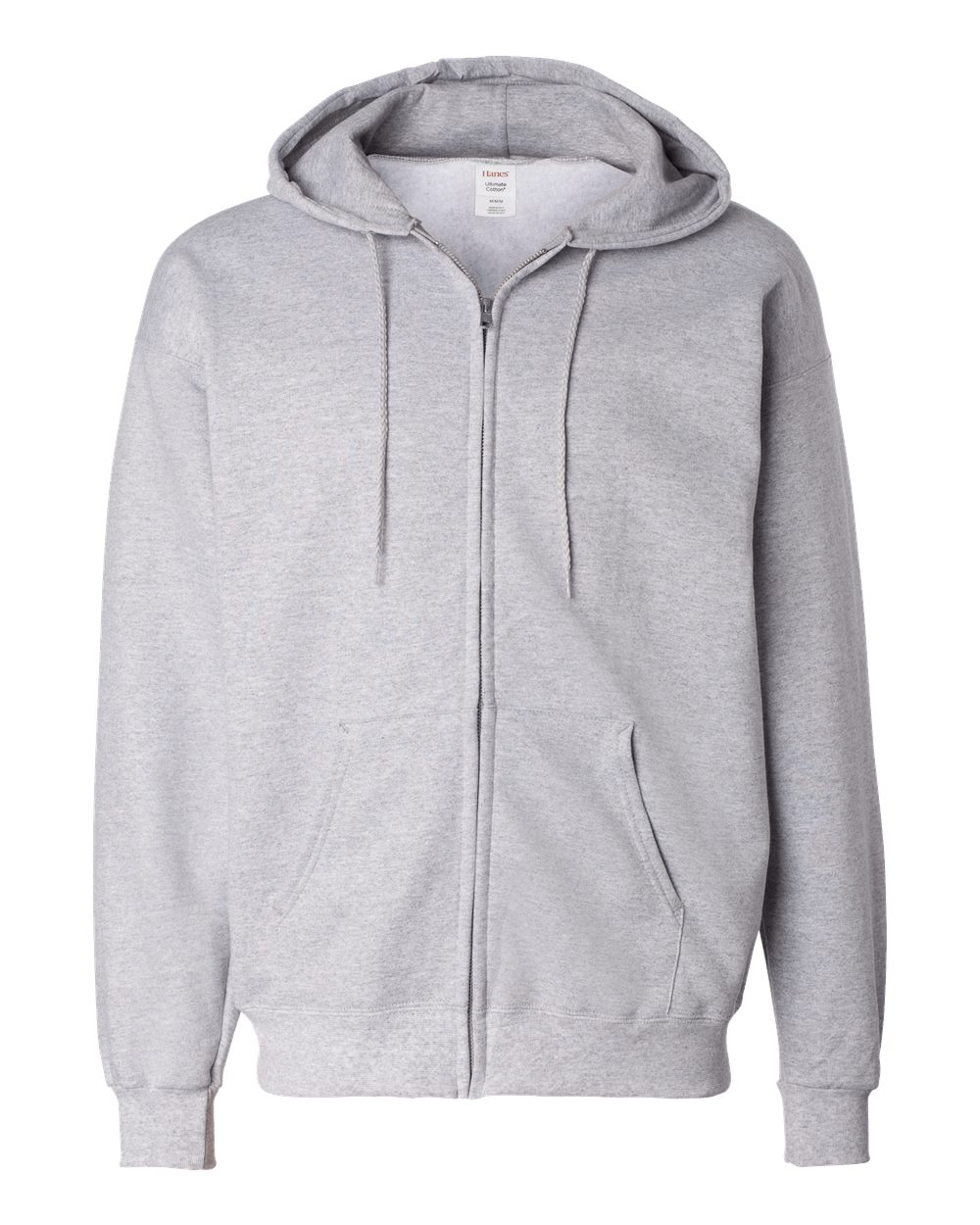 Hanes Unisex Ultimate Cotton® Full-Zip Hooded Sweatshirt. F280 - Light Steel