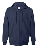 Hanes Unisex Ultimate Cotton® Full-Zip Hooded Sweatshirt. F280 - Navy