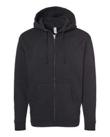 Independent Trading Co. Unisex Heavyweight Full-Zip Hooded Sweatshirt. IND4000Z - Black