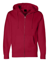 Independent Trading Co. Unisex Heavyweight Full-Zip Hooded Sweatshirt. IND4000Z - Red