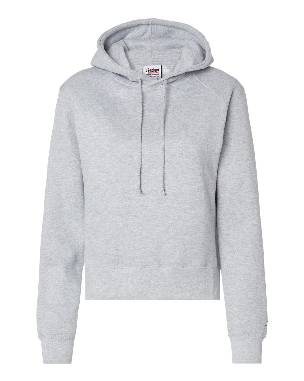 Badger Women's Crop Hooded Sweatshirt. 1261 - Oxford