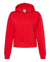 Badger Women's Crop Hooded Sweatshirt. 1261 - Red