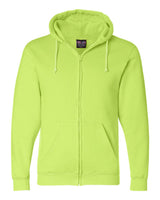 Bayside Unisex USA-Made Full-Zip Hooded Sweatshirt. 900 - Lime Green