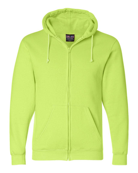 Bayside Unisex USA-Made Full-Zip Hooded Sweatshirt. 900 - Lime Green