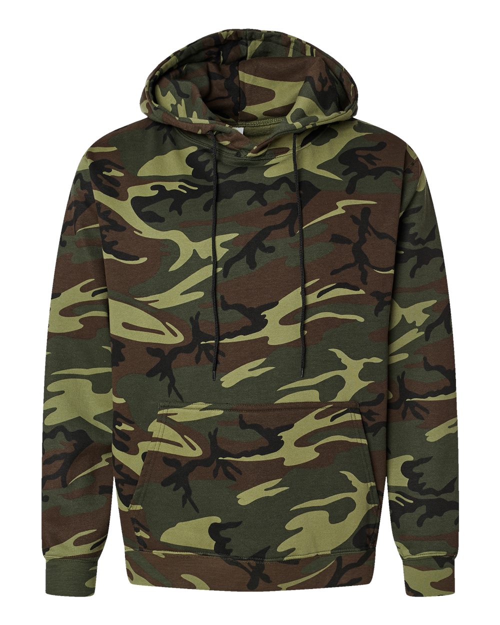Code Five Unisex Camo Fleece Hoodie Sweatshirt. 3969 - Green Woodland