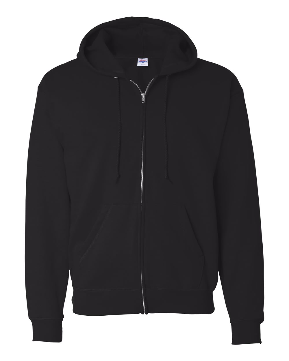 Hanes Unisex EcoSmart® Full-Zip Hooded Sweatshirt. P180 - Black