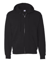 Hanes Unisex EcoSmart® Full-Zip Hooded Sweatshirt. P180 - Black