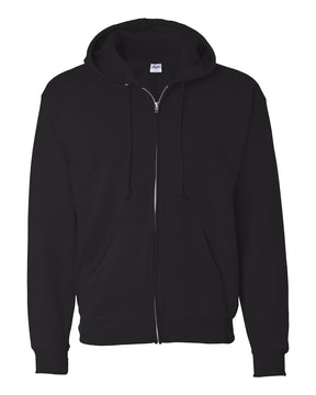 Hanes Unisex EcoSmart® Full-Zip Hooded Sweatshirt. P180 - Black