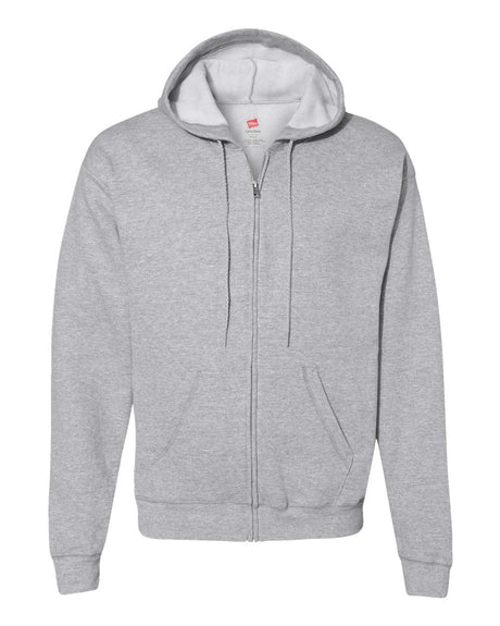 Hanes Unisex EcoSmart® Full-Zip Hooded Sweatshirt. P180 - Light Steel