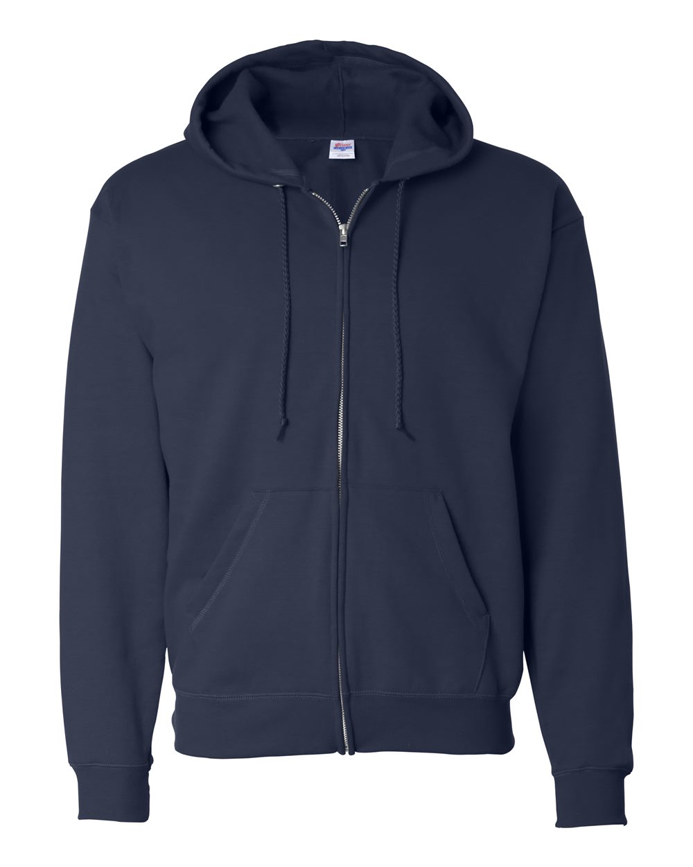 Hanes Unisex EcoSmart® Full-Zip Hooded Sweatshirt. P180 - Navy