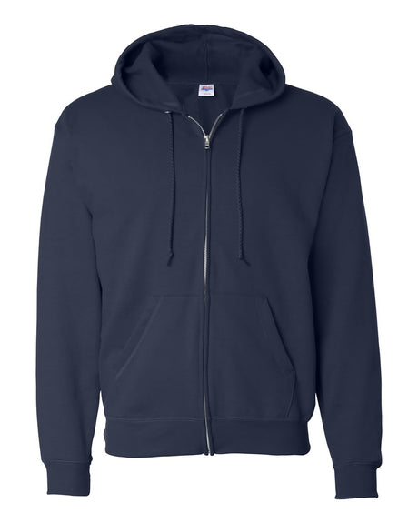 Hanes Unisex EcoSmart® Full-Zip Hooded Sweatshirt. P180 - Navy