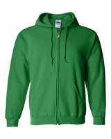 Gildan Unisex Heavy Blend™ Full-Zip Hooded Sweatshirt. 18600 - Irish Green