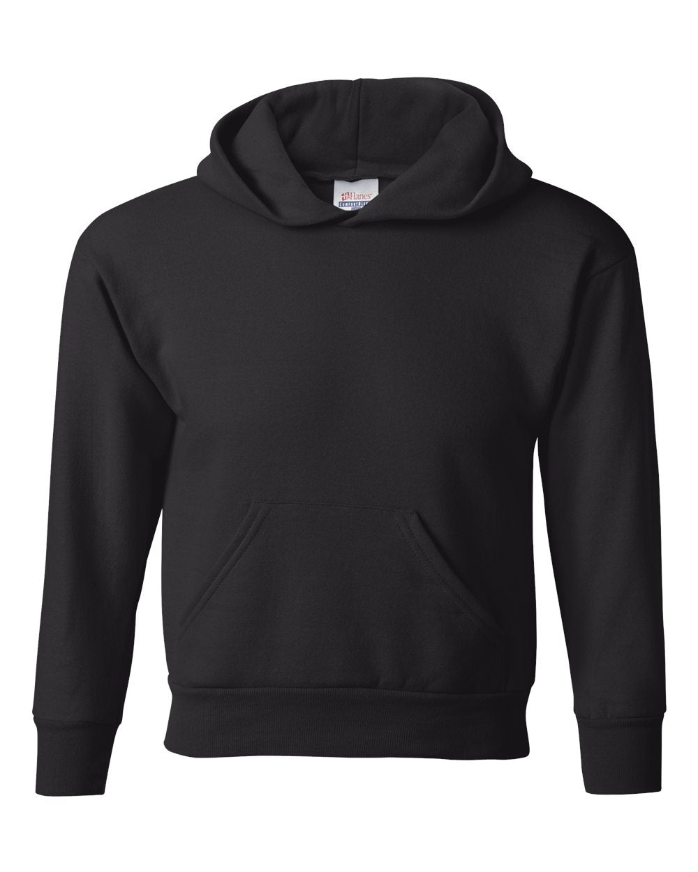 Hanes Youth EcoSmart® Hooded Sweatshirt. P473 - Black