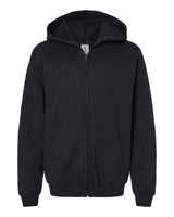 Gildan Youth Heavy Blend™ Full-Zip Hooded Sweatshirt. 18600B - Black
