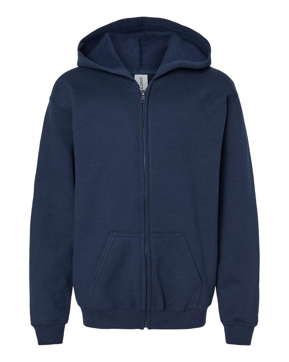 Gildan Youth Heavy Blend™ Full-Zip Hooded Sweatshirt. 18600B - Navy