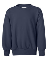Hanes Youth EcoSmart® Crewneck Sweatshirt. P360 - Navy