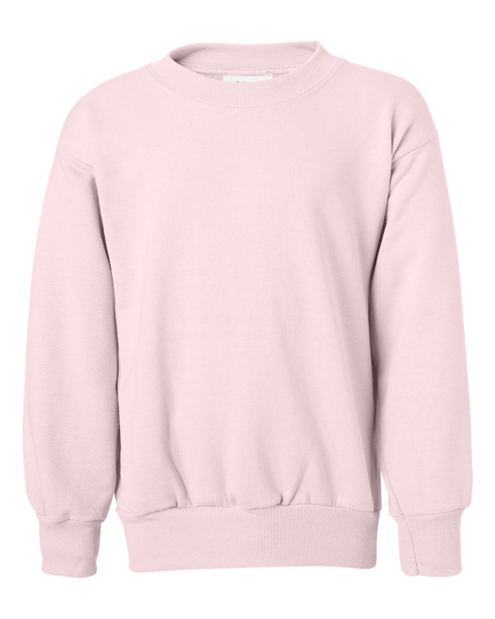 Hanes Youth EcoSmart® Crewneck Sweatshirt. P360 - Pale Pink