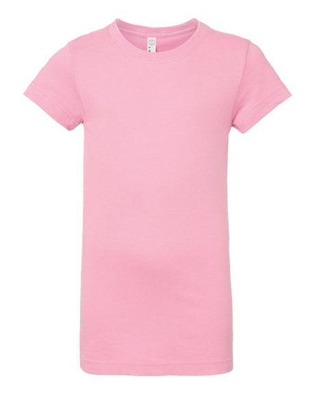 LAT Girls' Fine Jersey Tee. 2616 - Pink