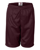 Badger Youth Pro Mesh 6" Shorts. 2207 - Maroon