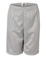 Badger Youth Pro Mesh 6" Shorts. 2207 - Silver