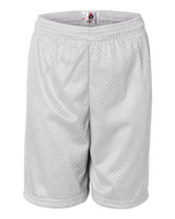 Badger Youth Pro Mesh 6" Shorts. 2207 - White