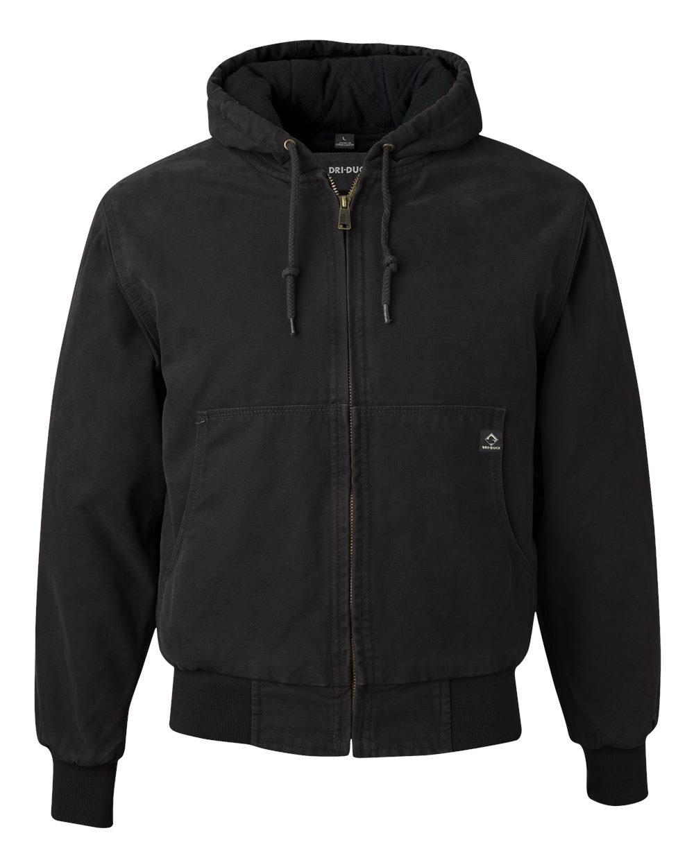 DRI DUCK Men's Tall Cheyenne Boulder Cloth™ Hooded Jacket with Tricot Quilt Lining. 5020T - Black