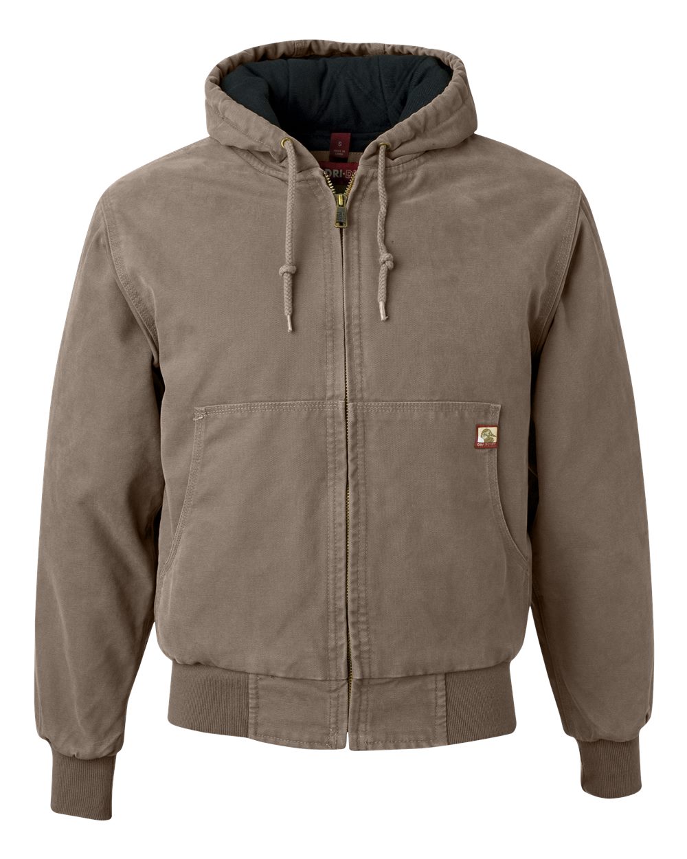 DRI DUCK Men's Tall Cheyenne Boulder Cloth™ Hooded Jacket with Tricot Quilt Lining. 5020T - Gravel