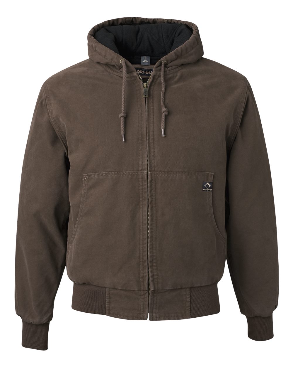 DRI DUCK Men's Tall Cheyenne Boulder Cloth™ Hooded Jacket with Tricot Quilt Lining. 5020T - Tobacco