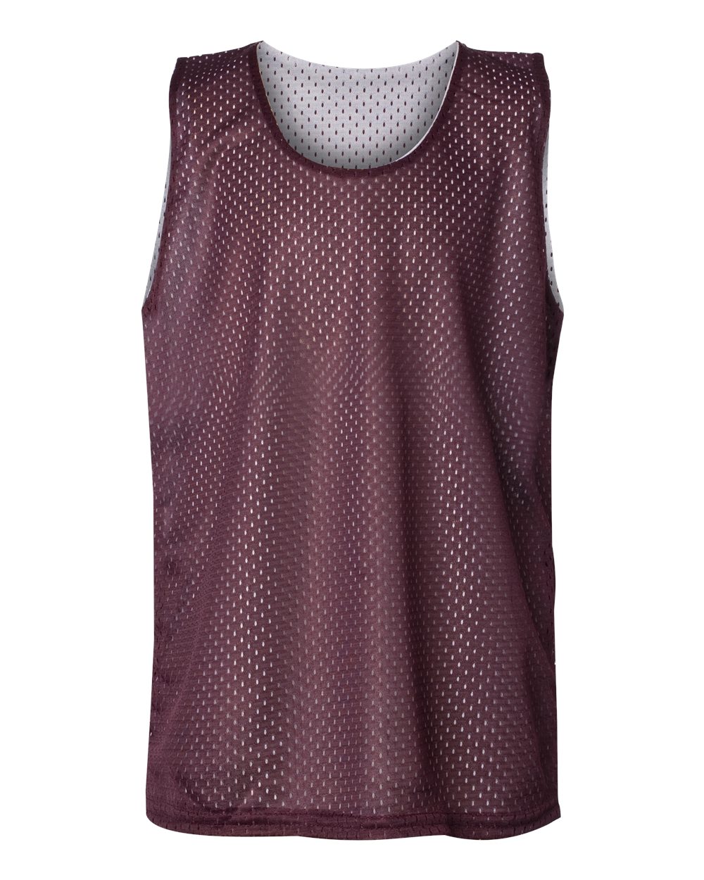 Badger Youth Pro Mesh Reversible Tank Top. 2529 - Maroon/ White