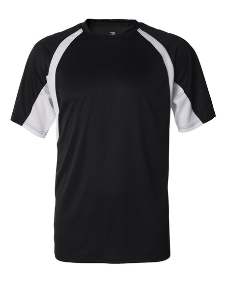 Badger Men's B-Core Hook T-Shirt. 4144 - Black/ White