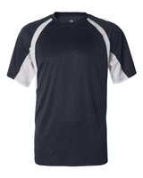 Badger Men's B-Core Hook T-Shirt. 4144 - Navy/ White
