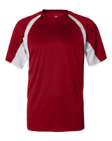 Badger Men's B-Core Hook T-Shirt. 4144 - Red/ White