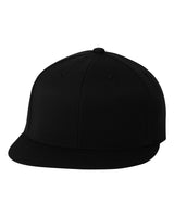 Flexfit 210® Flat Bill Cap. 6210FF - Black