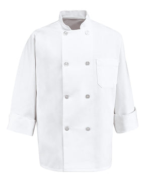 Chef Designs Eight Pearl Button Chef Coat. 0403 - White