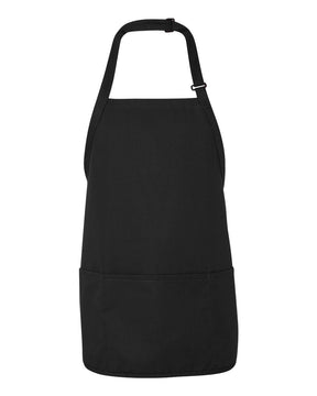 Chef Designs Short Premium Bib Apron. TT32 - Black