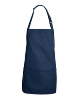 Chef Designs Short Premium Bib Apron. TT32 - Navy