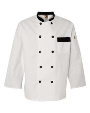 Chef Designs Garnish Chef Coat. KT74 - White