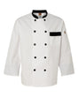Chef Designs Garnish Chef Coat. KT74 - White