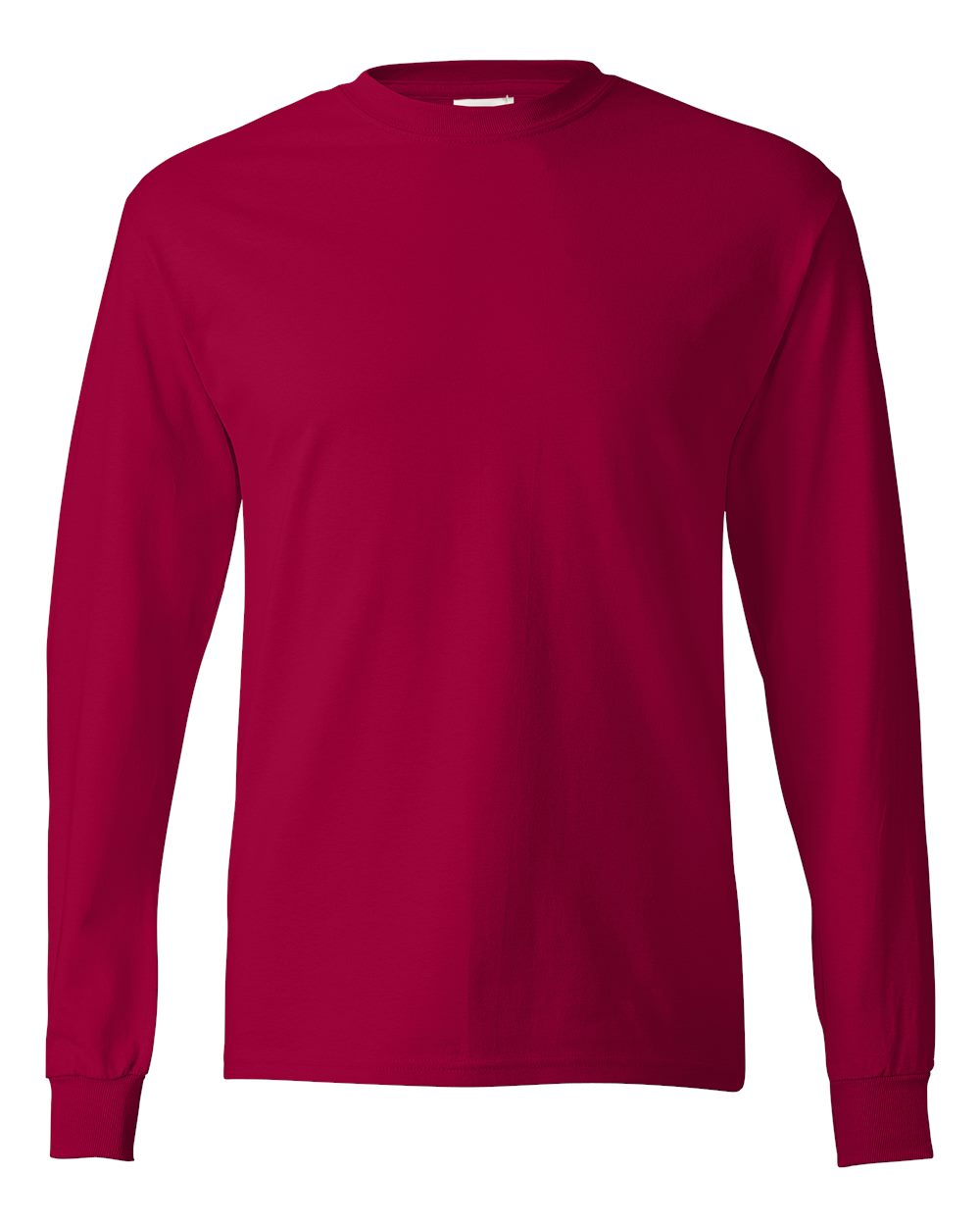 Hanes Unisex Authentic Long Sleeve T-Shirt. 5586 - Deep Red