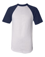 Augusta Sportswear Unisex Raglan Baseball Jersey. 423 - White/ Navy