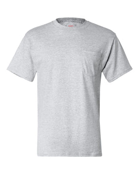 Hanes Unisex Beefy-T® Pocket T-Shirt. 5190 - Ash
