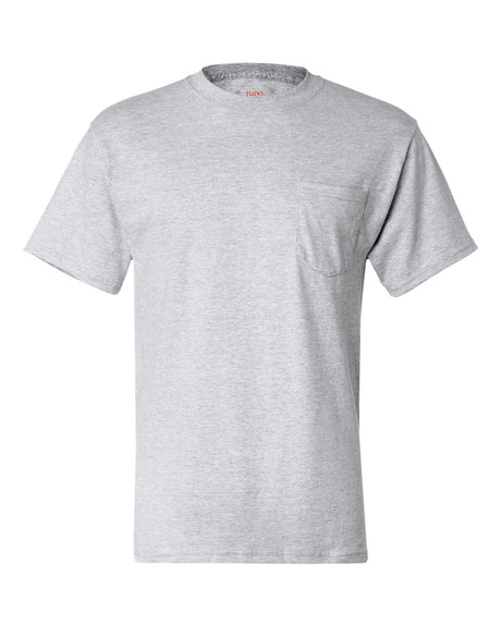 Hanes Unisex Beefy-T® Pocket T-Shirt. 5190 - Ash