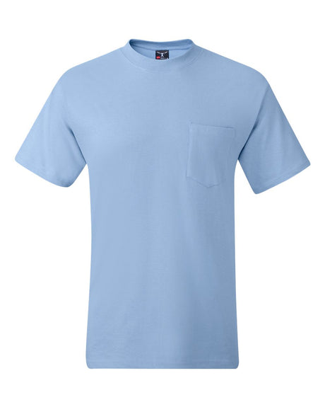 Hanes Unisex Beefy-T® Pocket T-Shirt. 5190 - Light Blue