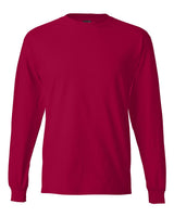 Hanes Unisex Beefy-T® Long Sleeve T-Shirt. 5186 - Deep Red