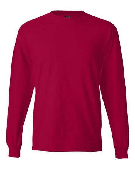 Hanes Unisex Beefy-T® Long Sleeve T-Shirt. 5186 - Deep Red