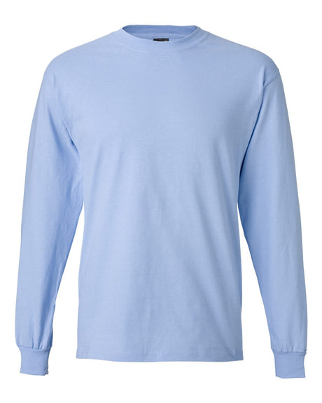 Hanes Unisex Beefy-T® Long Sleeve T-Shirt. 5186 - Light Blue
