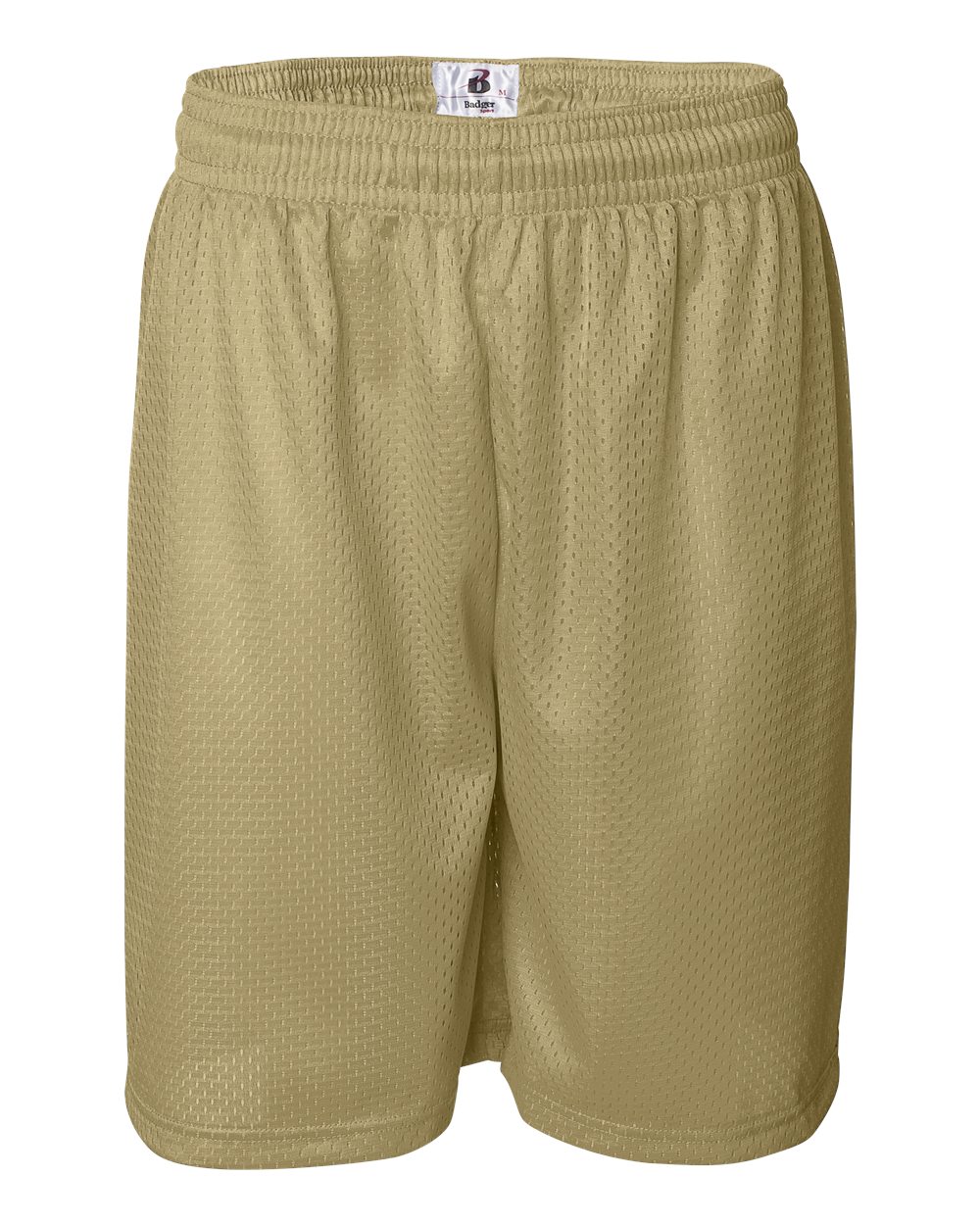Badger Men's Pro Mesh 9" Shorts. 7209 - Vegas Gold