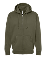 Independent Trading Co. Unisex Heavyweight Full-Zip Hooded Sweatshirt. IND4000Z - Army